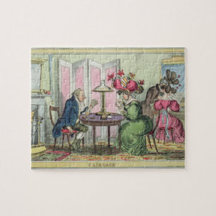 Cribbage som publiceras av Thomas McLean, London Pussel