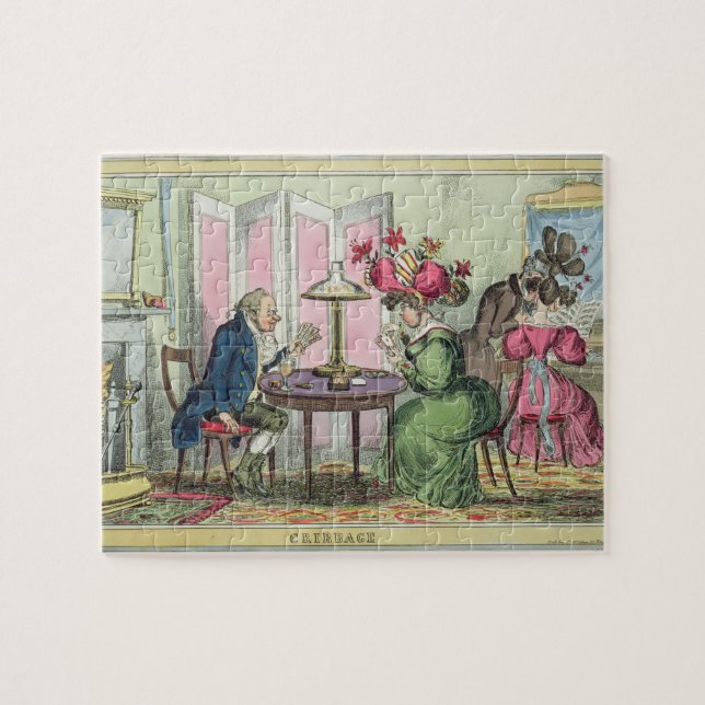 Cribbage som publiceras av Thomas McLean, London Pussel (Horisontell)