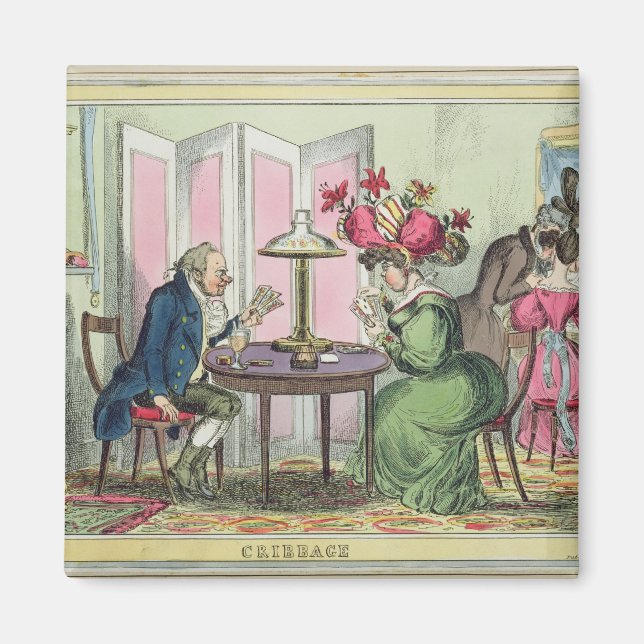 Cribbage, utgiven av Thomas McLean, London (colo) Magnet (Framsidan)