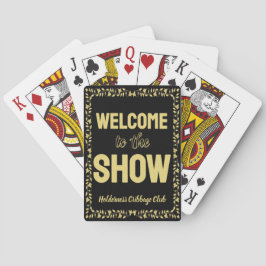 Cribbage Välkommen till showen Personlig guld Casinokort