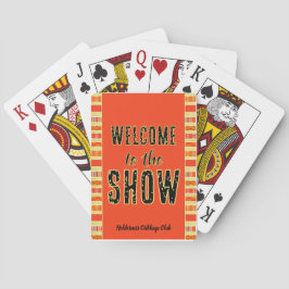 Cribbage Welcome to the Show Personalized Orange Casinokort