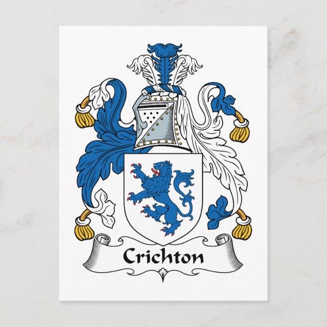 Crichton familjevapen vykort (Framsida)