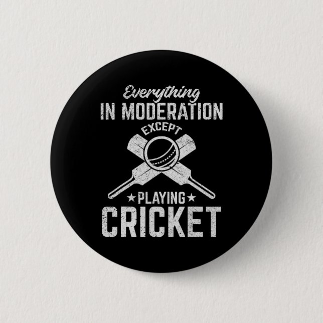 Cricket - Allt med måtta förutom att spela  Knapp (Framsida)
