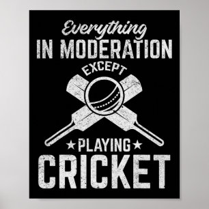 Cricket - Allt med måtta förutom att spela Poster