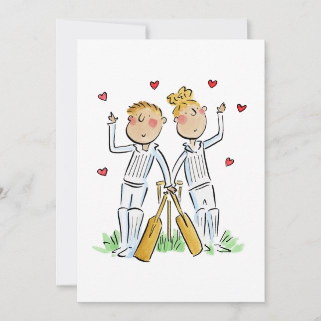 Cricket Älskare Inbjudningar (Framsida)