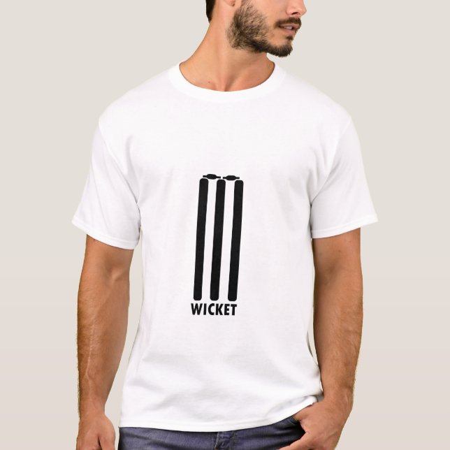 cricket älskare wicket t shirt (Framsida)