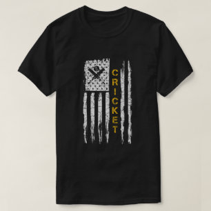 Cricket Apparat US Flagga Cricket Player American T Shirt