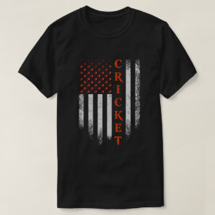 Cricket Apparat US Flagga Cricket Player American T Shirt