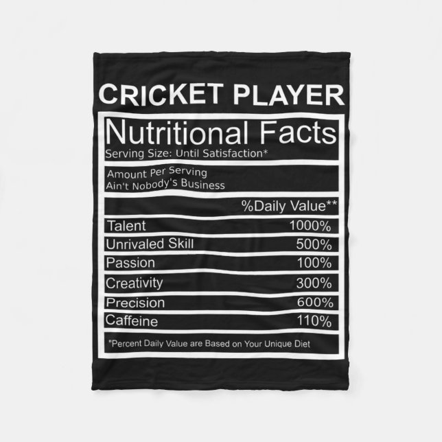 Cricket Apparel Cricket Lover Gift Cricket Player  Fleecefilt (Framsidan)