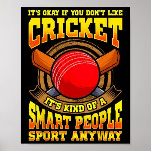 Cricket är en smart folk-sport världsmästerskap poster