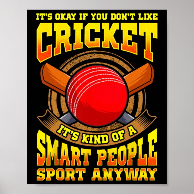 Cricket är en smart folk-sport världsmästerskap poster (Framsidan)
