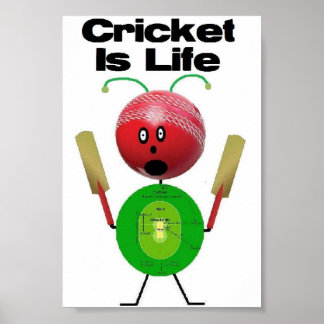 Cricket är Life Poster