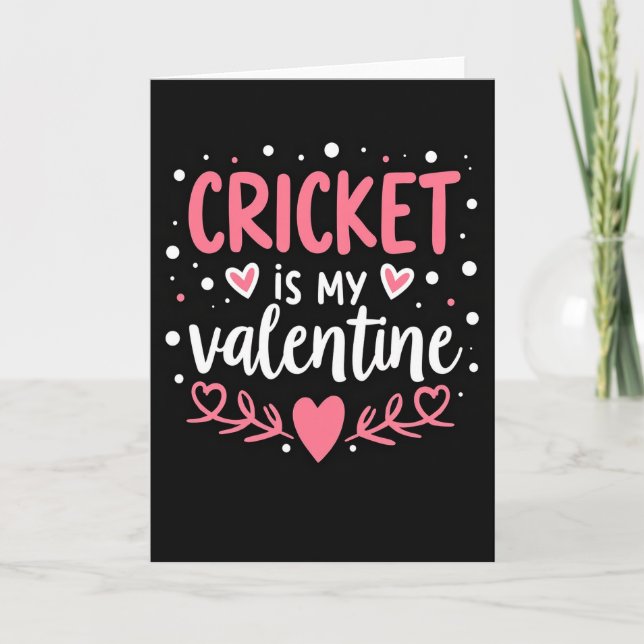 Cricket är mitt valentinekort kort (Framsida)