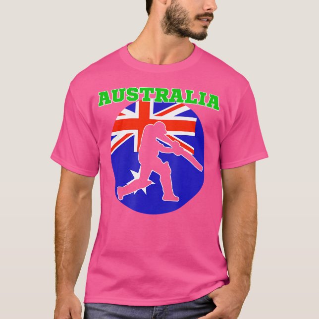 Cricket Australian Cricket Jersey Batsmen T Shirt (Framsida)