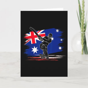 Cricket Australien Flagga Cricket Sport Älskare Fa Kort
