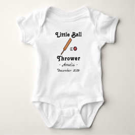 Cricket Baby Shower Little Ball Thrower Cricketer T Shirt