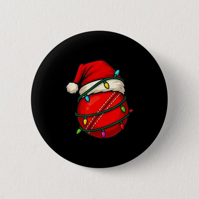 Cricket Ball With Santa Hat Funny Christmas Xmas G Knapp (Framsida)
