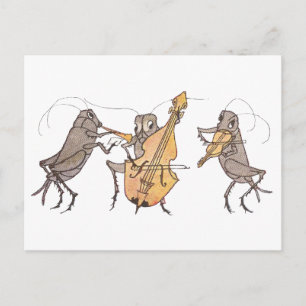 Cricket Band med Horn, Cello och Violin Vykort