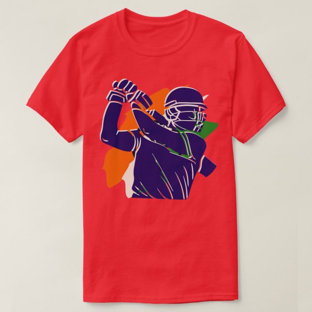 Cricket Batsman1 T Shirt (Design framsida)