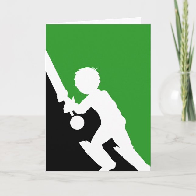 Cricket Batsman Card Kort (Framsida)