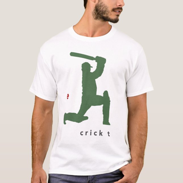 Cricket Batsman T Shirt (Framsida)
