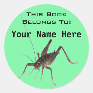 Cricket Bok Ownership Sticker (#5) Runt Klistermärke