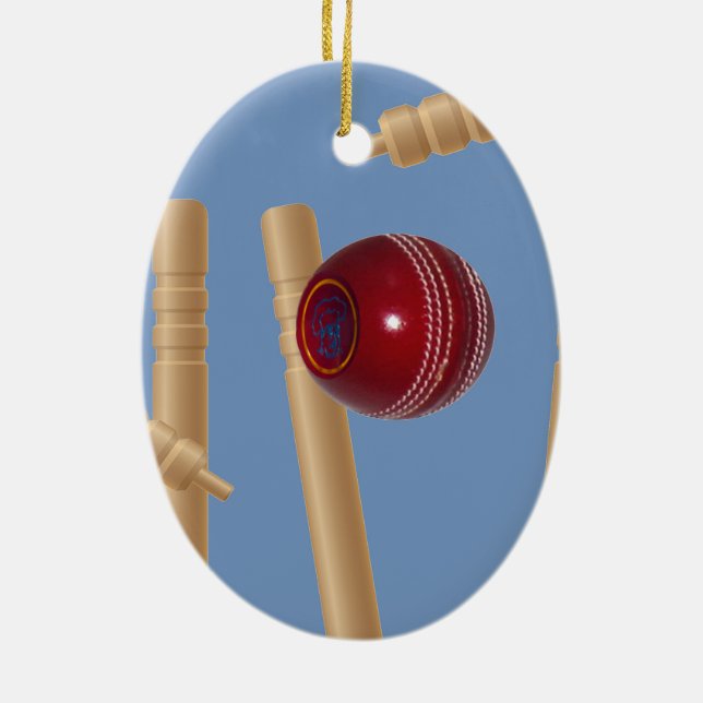 Cricket Boll och påsarna. Julgransprydnad Keramik (Baksidan)
