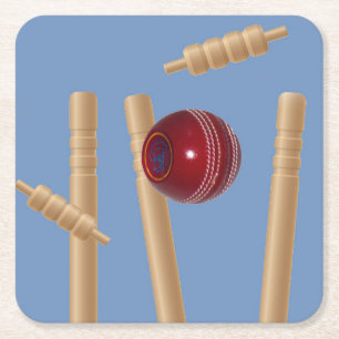 Cricket Boll på de blå krasch-klumparna, Underlägg Papper Kvadrat