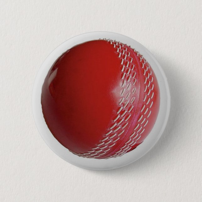 Cricket Boll Red anpassar sig med ditt namn Knapp (Framsida)