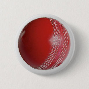 Cricket Boll Red anpassar sig med ditt namn Knapp