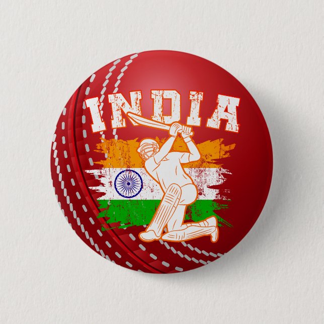 Cricket Boll Red Customize Indian Cricket Player Knapp (Framsida)