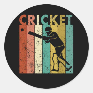 Cricket Bowlareare Fladdermus Cricketer Gift Runt Klistermärke