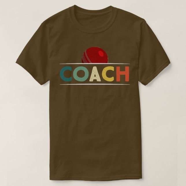 Cricket Coach Retro Vintage Stil T Shirt (Design framsida)