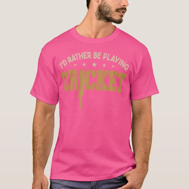 Cricket Cricket Player T Shirt (Framsida)