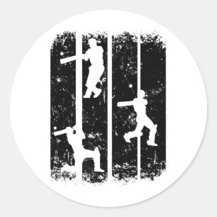 Cricket - Cricketande Cricket Sport Cricket Spelar Runt Klistermärke