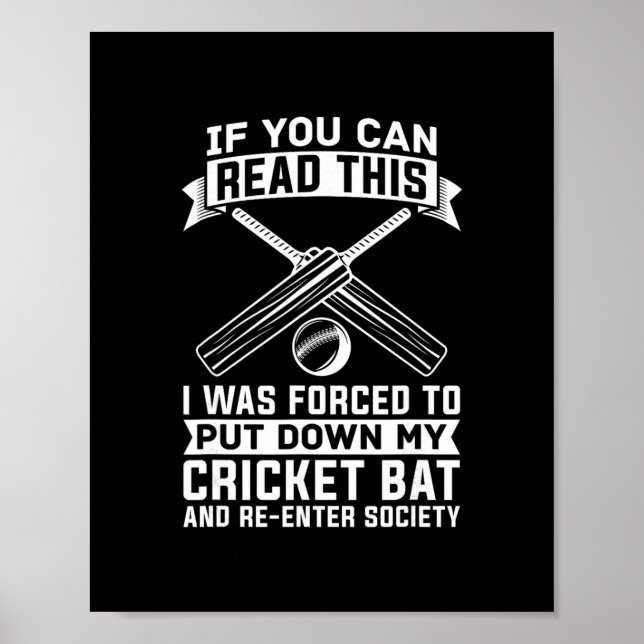 Cricket - Cricketer Club Player Tsman Bowler Crick Poster (Framsidan)