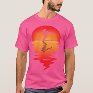 Cricket Cricketing Sunset Cricket Player Cricket B T Shirt