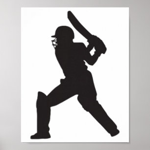 Cricket Cricketspelare England Indien Pakistan Män Poster