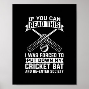 Cricket - Cricketspelare Klubbspelare Tsman Bowler Poster