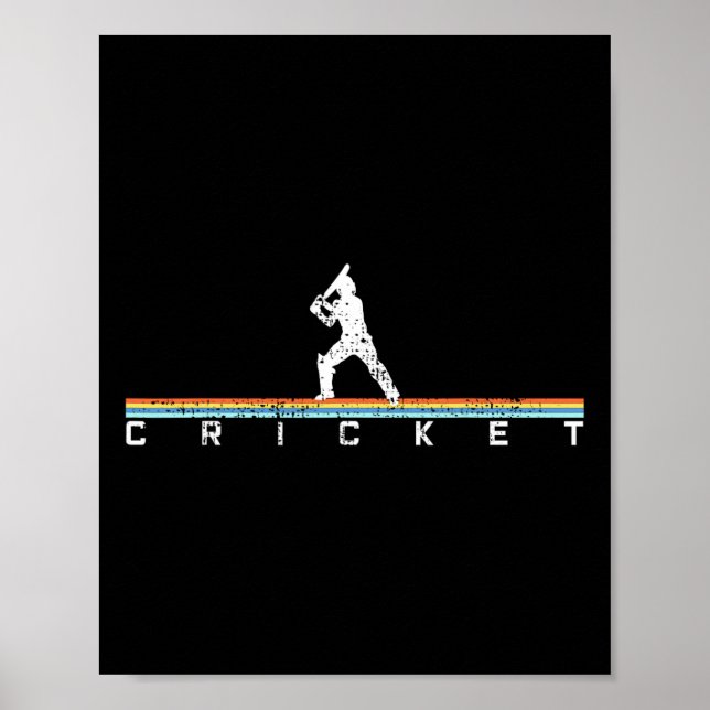 Cricket Cricketspelare Present Tsman  Poster (Framsidan)