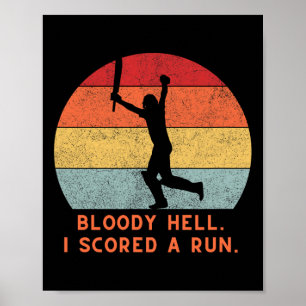 Cricket Cricketspelare Roligt Sport Humor Crickets Poster