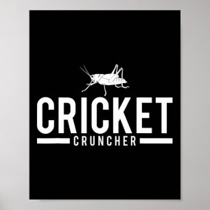 Cricket Cruncher Rolig Insekt Grafik Poster
