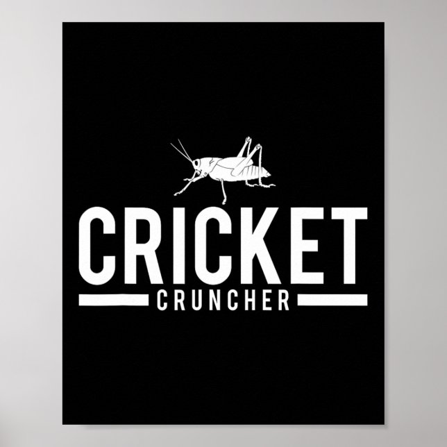 Cricket Cruncher Rolig Insekt Grafik  Poster (Framsidan)