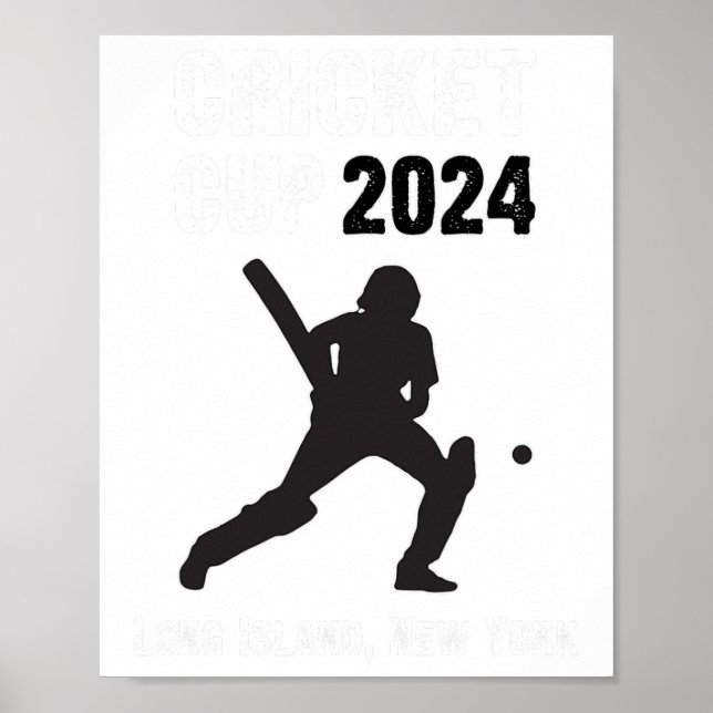 Cricket Cup Long Island New York Li Ny Us Tee Topp Poster (Framsidan)