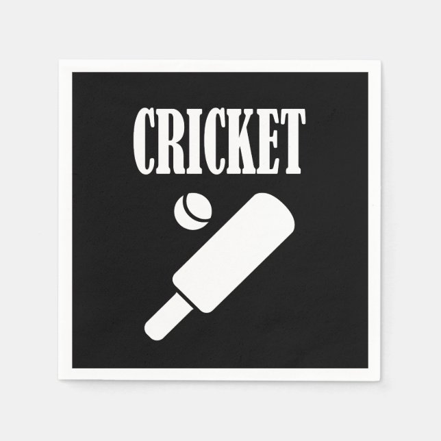 Cricket Cusomize Personalize Namn, Number eller Te Pappersservett (Framsidan)