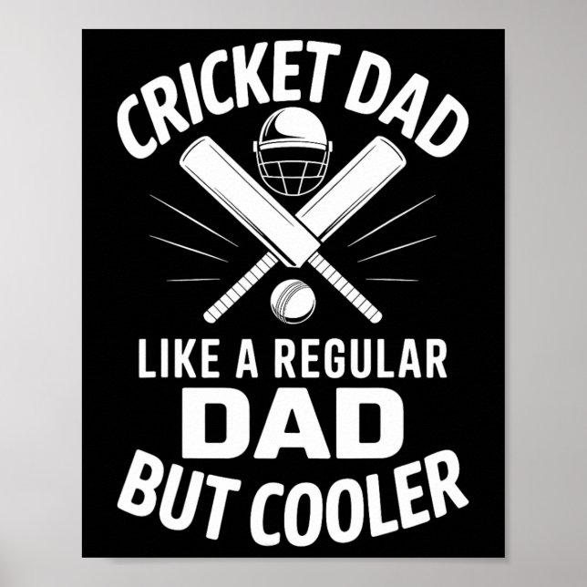 Cricket Dad Funny Cricket  Poster (Framsidan)