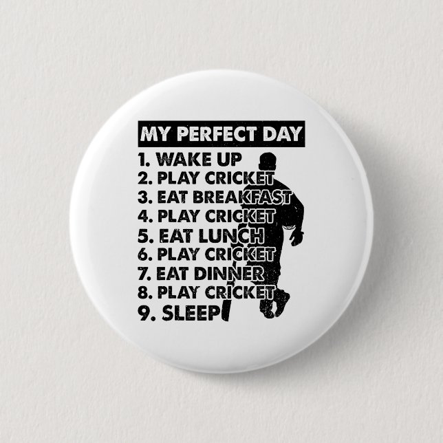 Cricket Dag Plan Cricket Spelare  Knapp (Framsida)