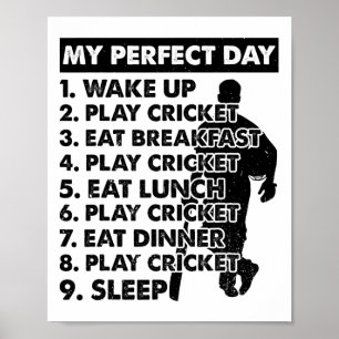 Cricket Dag Plan Cricket Spelare Poster