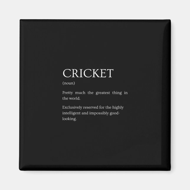 Cricket Definition - Rolig Sarcastic Cricket Förkl Magnet (Framsidan)