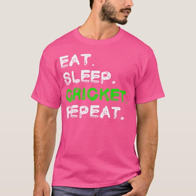 Cricket Eat Sat Cricket T Shirt (Framsida)